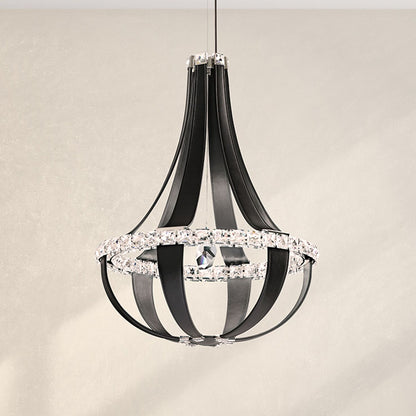 Crystal Empire 20 1/2"W Grizzly Black LED Pendant Light