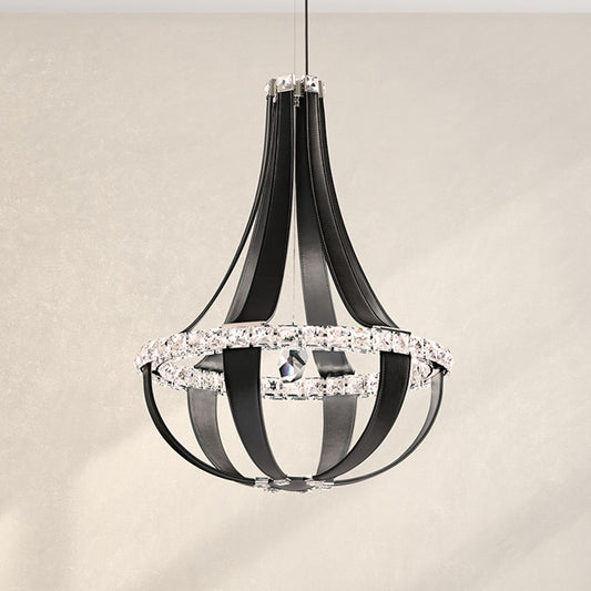 Crystal Empire 20 1/2"W Grizzly Black LED Pendant Light