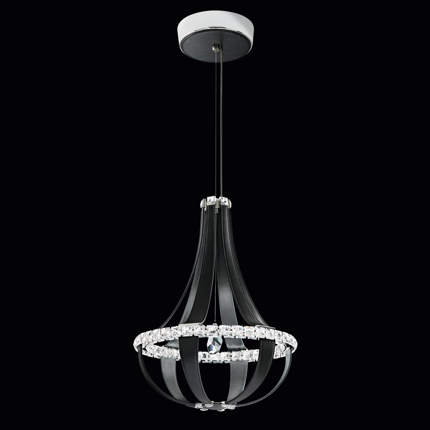 Crystal Empire 20 1/2"W Grizzly Black LED Pendant Light
