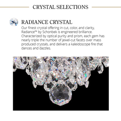 Crystal Empire 29.5"H x 24"W 6-Light Chandelier in Black