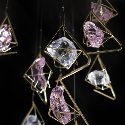 Crystal Rock Pendant Light Cluster