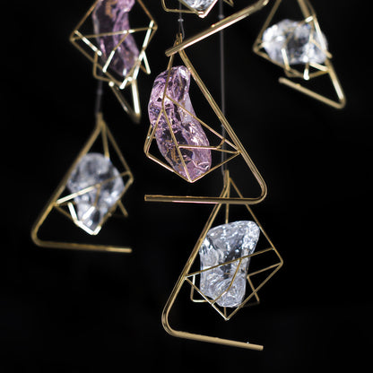 Crystal Rock Pendant Light Cluster