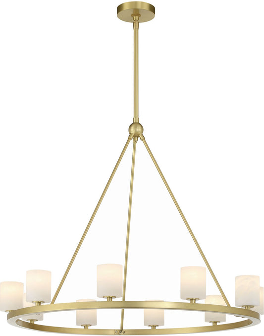 Crystorama Aragon 10 Light Soft Brass Chandelier