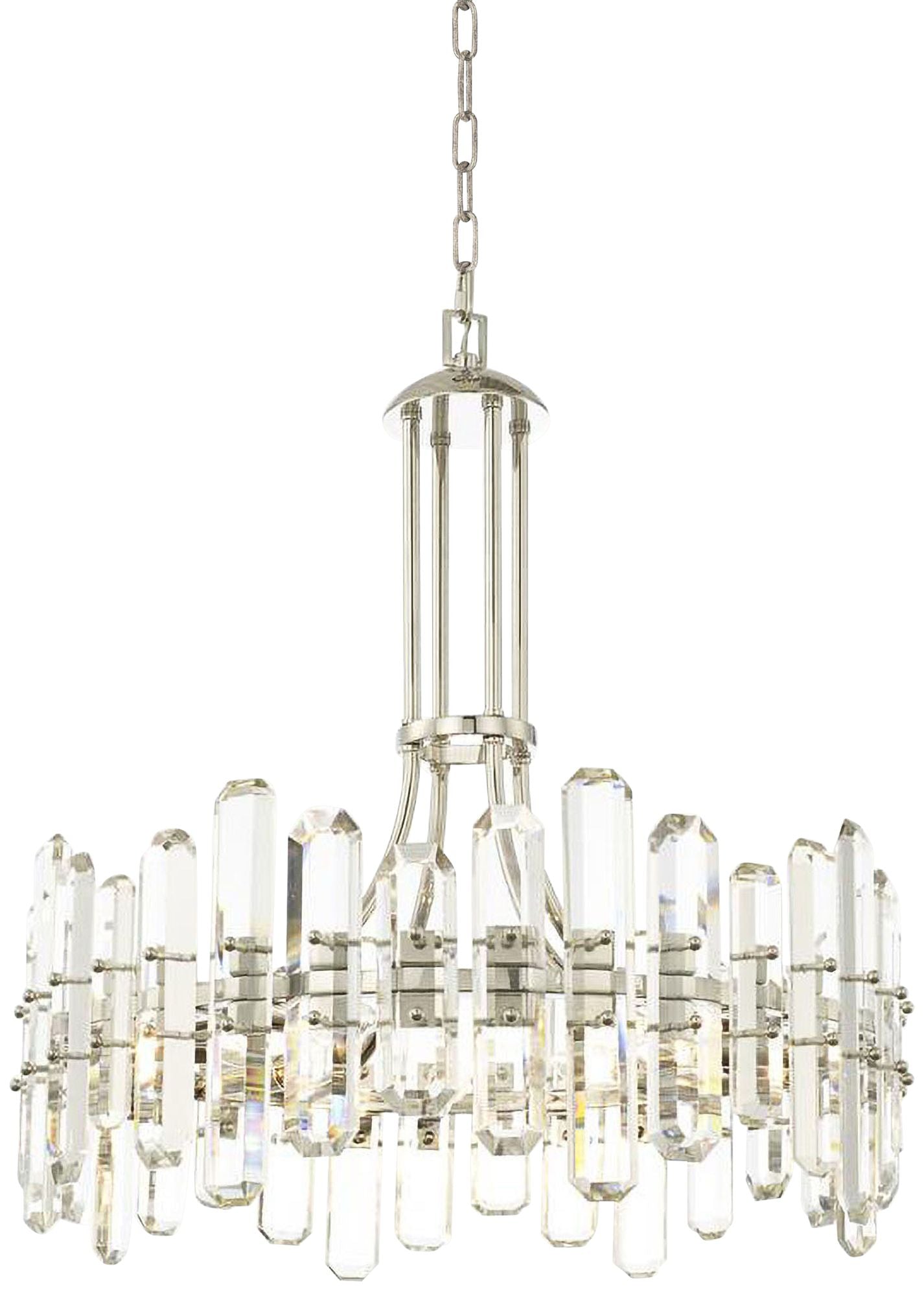 Crystorama Bolton 24 3/4" Wide Polished Nickel Crystal Chandelier