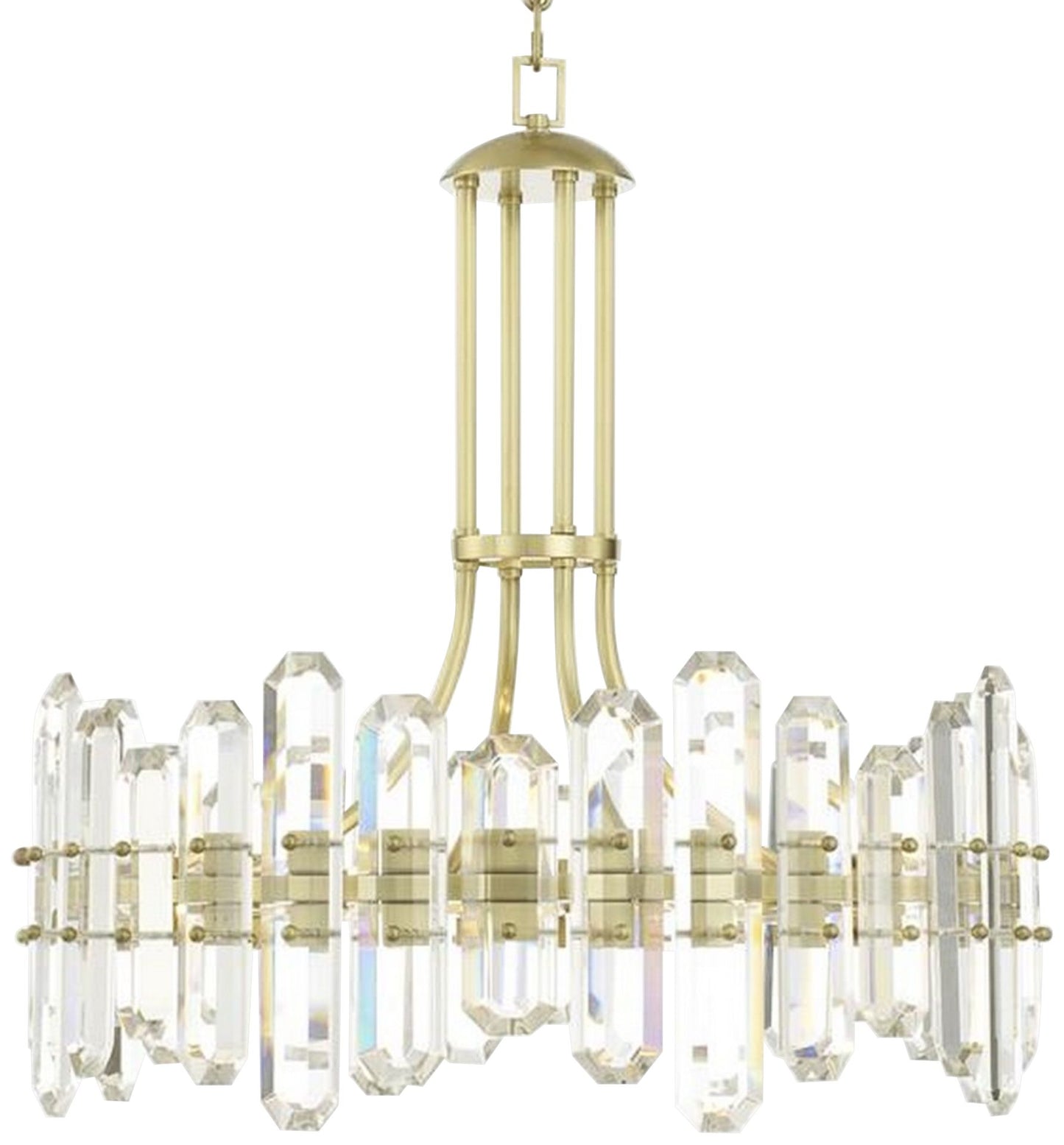 Crystorama Bolton 24 3/4"W Aged Brass and Crystal Chandelier