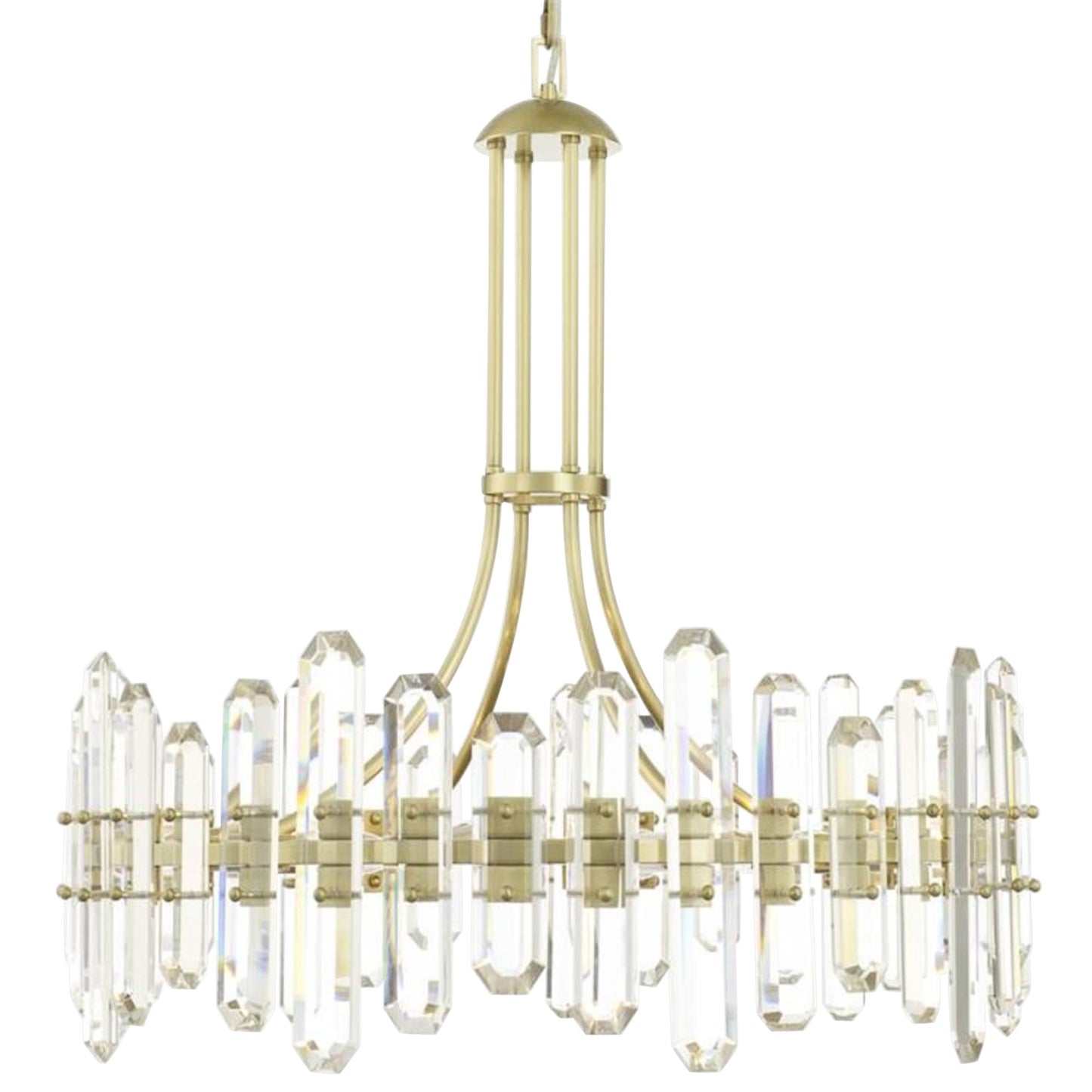 Crystorama Bolton 31"W Aged Brass 12-Light Crystal Chandelier