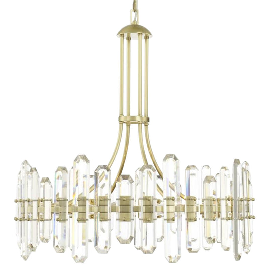 Crystorama Bolton 31"W Aged Brass 12-Light Crystal Chandelier