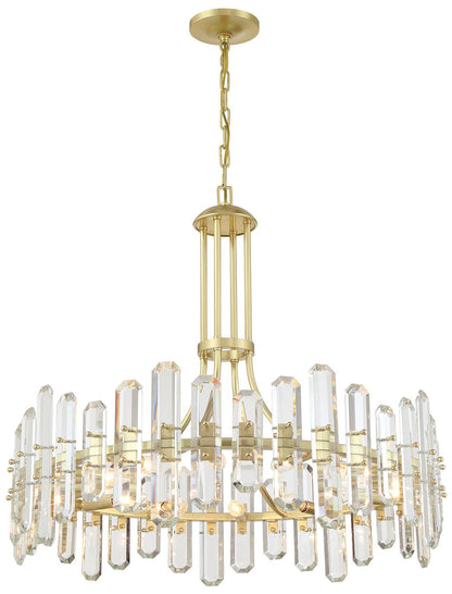 Crystorama Bolton 31"W Aged Brass 12-Light Crystal Chandelier