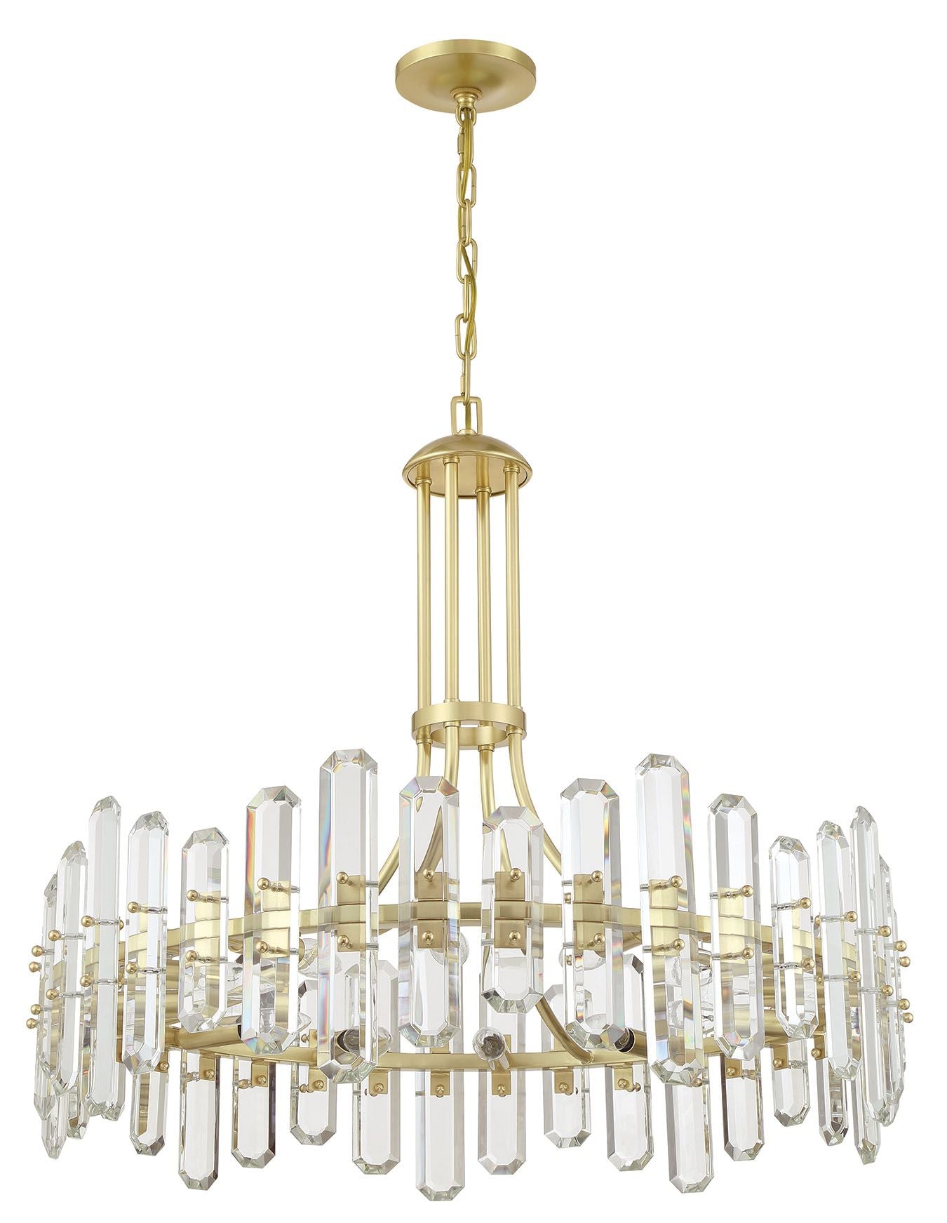 Crystorama Bolton 31"W Aged Brass 12-Light Crystal Chandelier