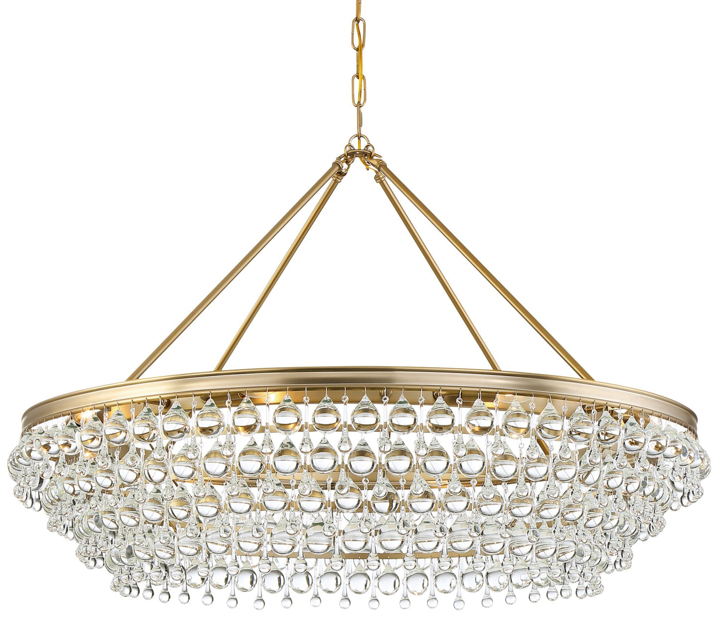 Crystorama Calypso 40" Wide Vibrant Gold and Crystal Chandelier