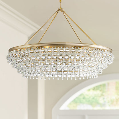 Crystorama Calypso 40" Wide Vibrant Gold and Crystal Chandelier