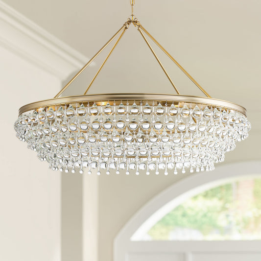 Crystorama Calypso 40" Wide Vibrant Gold and Crystal Chandelier