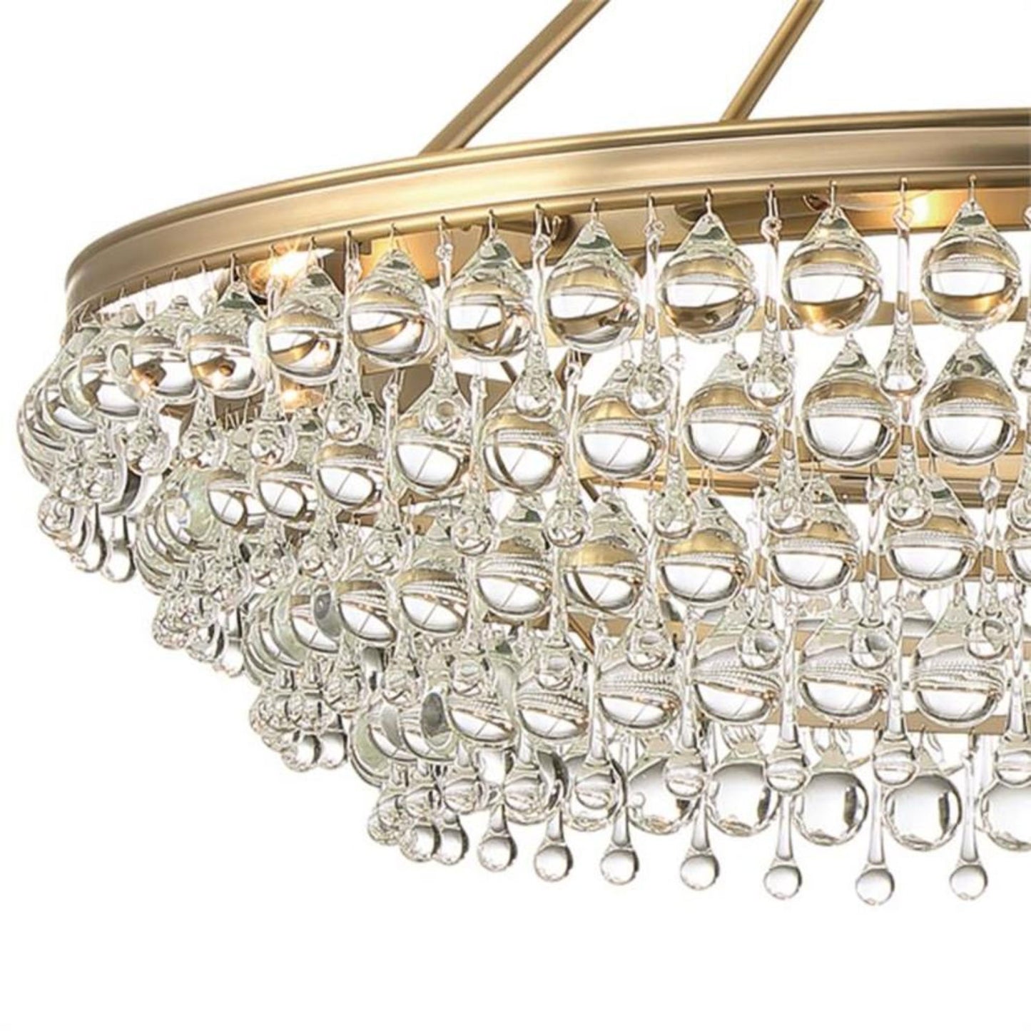 Crystorama Calypso 40" Wide Vibrant Gold and Crystal Chandelier