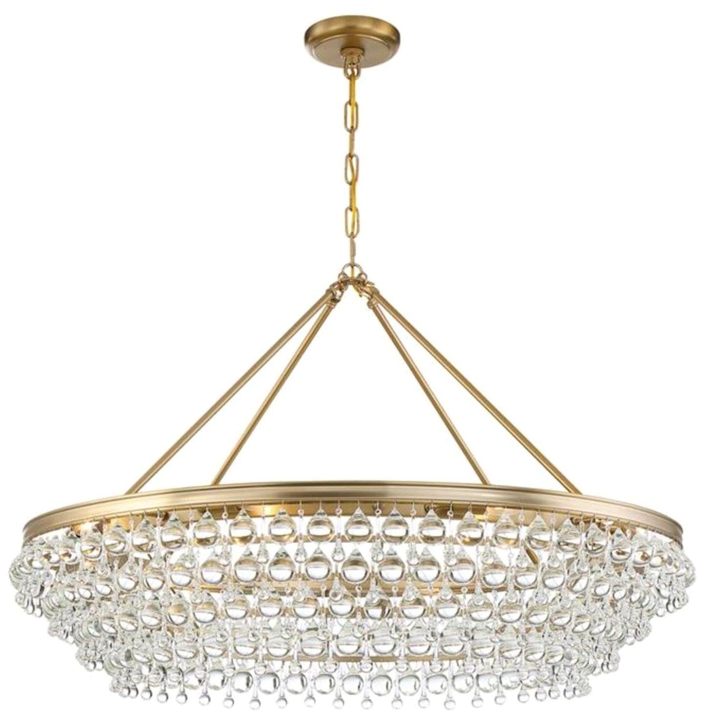 Crystorama Calypso 40" Wide Vibrant Gold and Crystal Chandelier