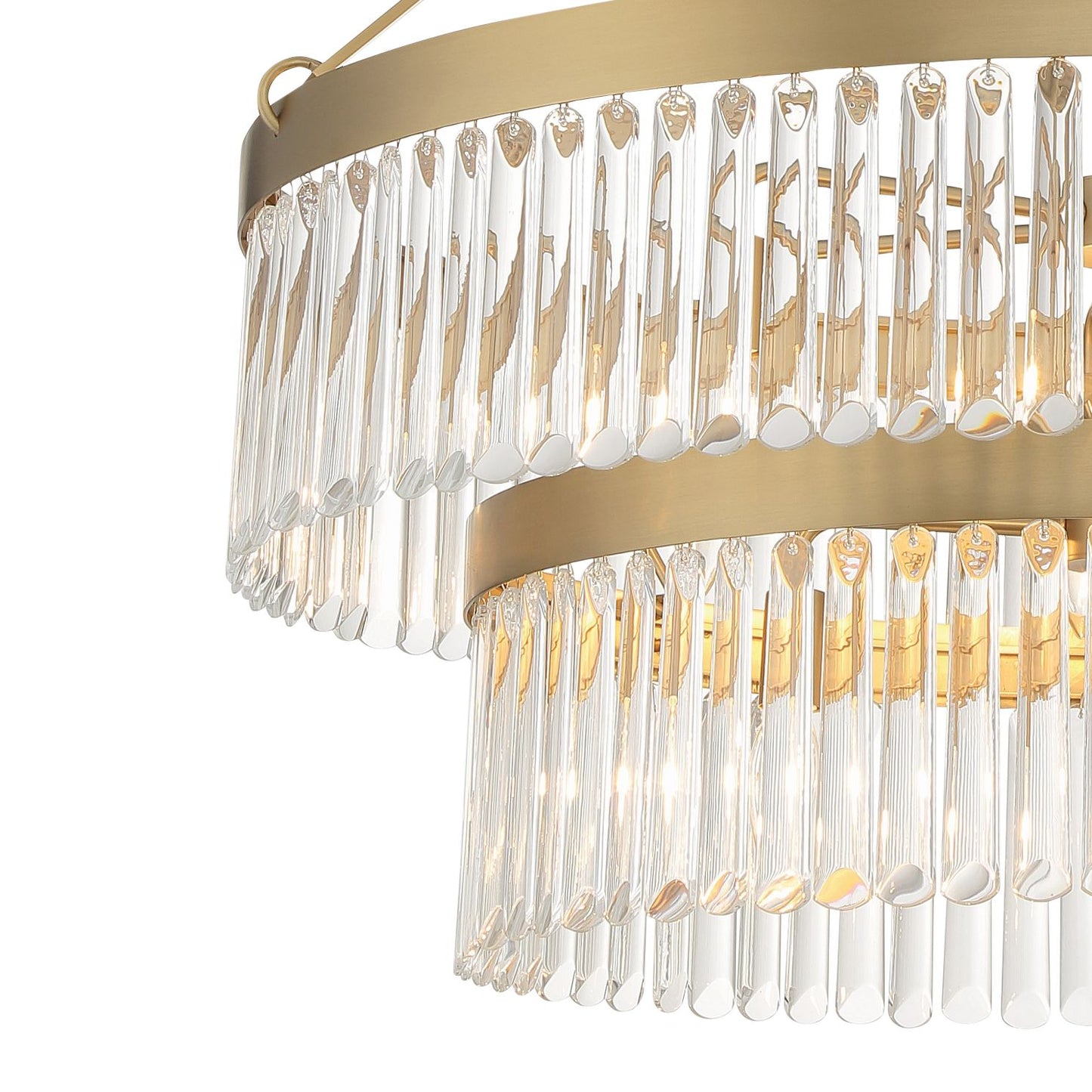 Crystorama  32" Wide Modern Gold 9-Light Chandelier