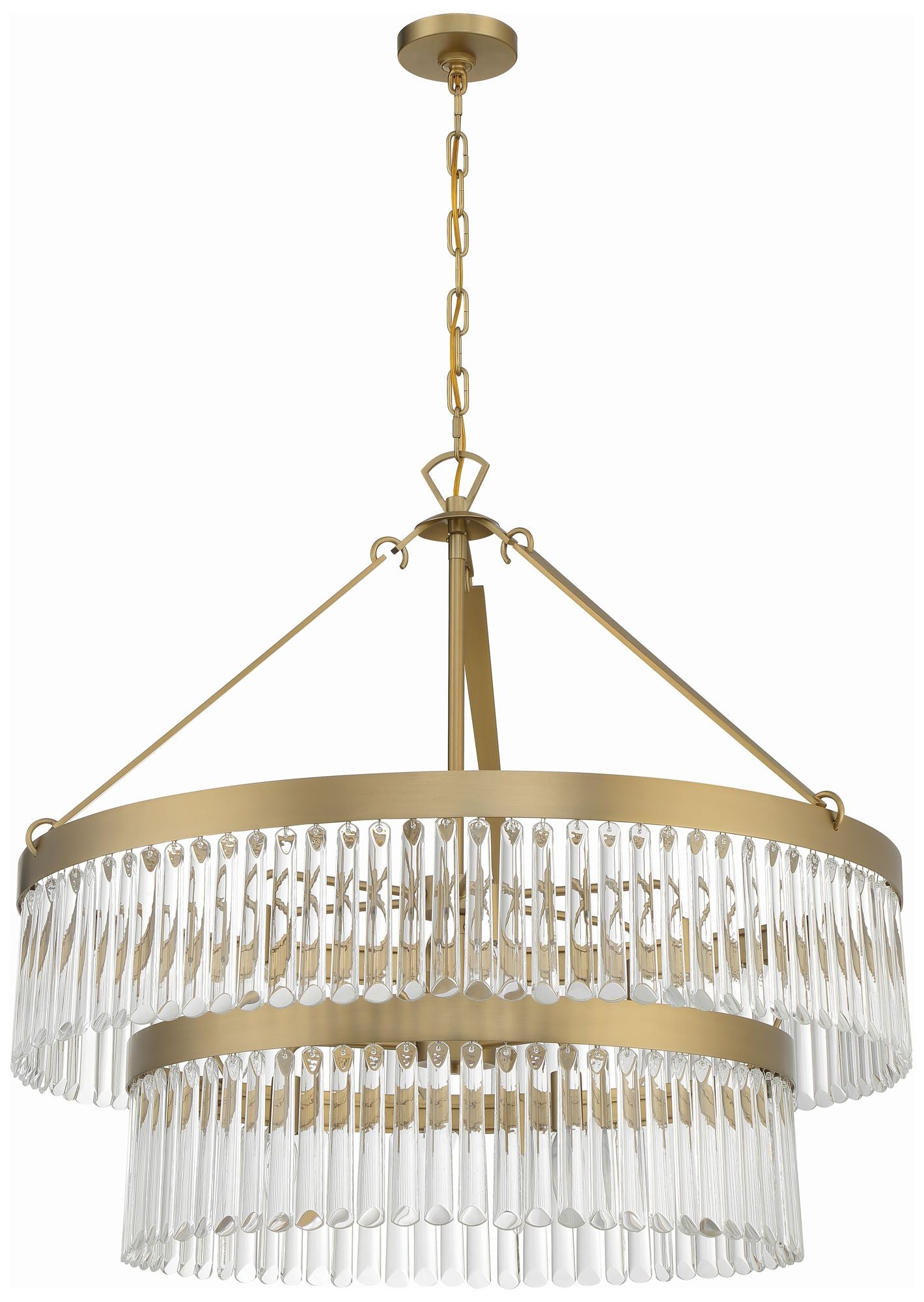 Crystorama  32" Wide Modern Gold 9-Light Chandelier