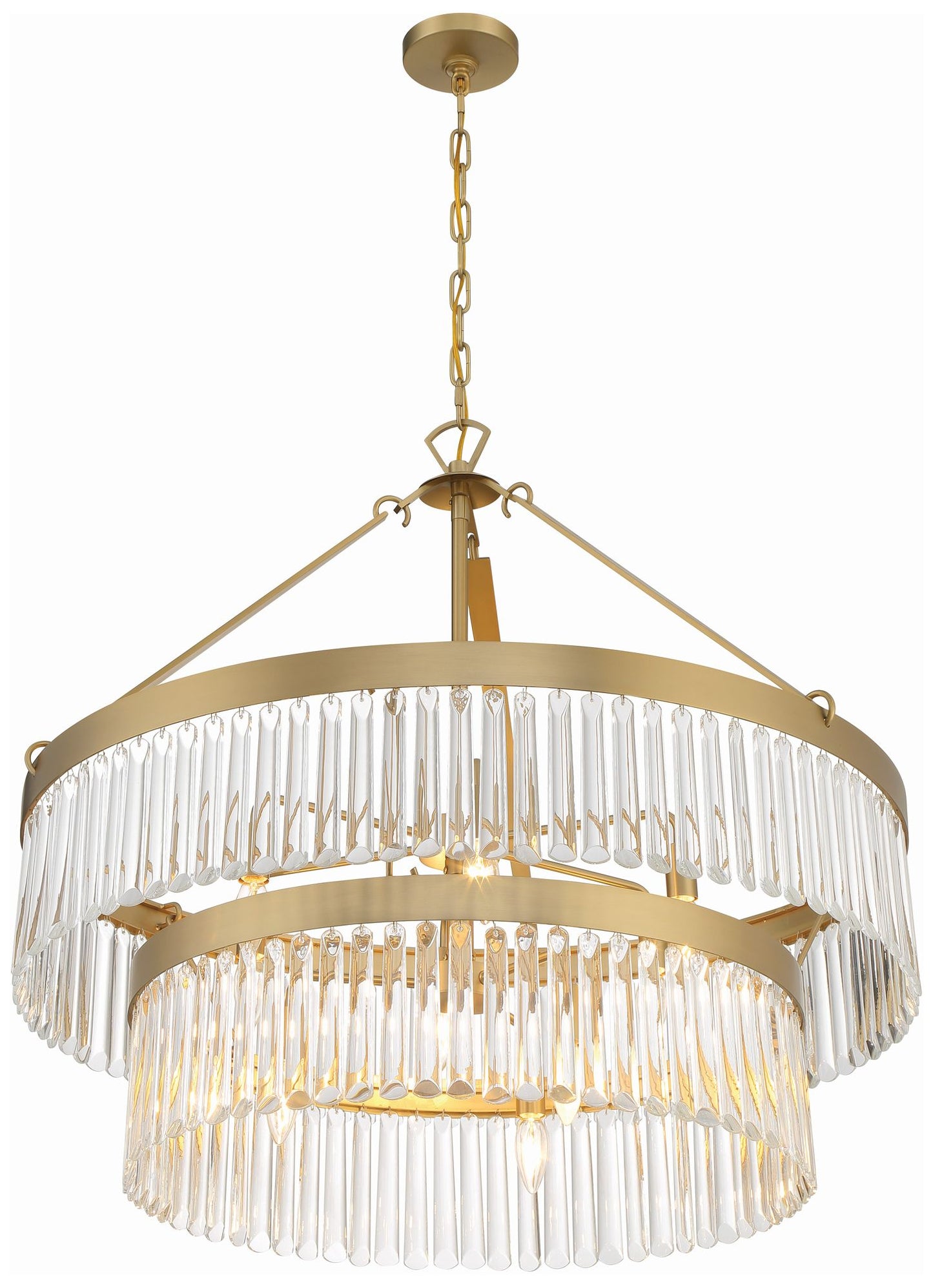 Crystorama  32" Wide Modern Gold 9-Light Chandelier