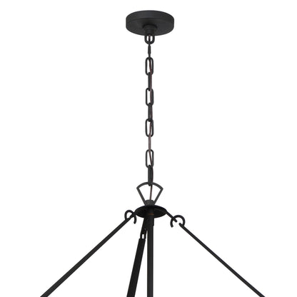 Crystorama Emory 40" Wide Black Forged 22-Light 4-Tier Chandelier