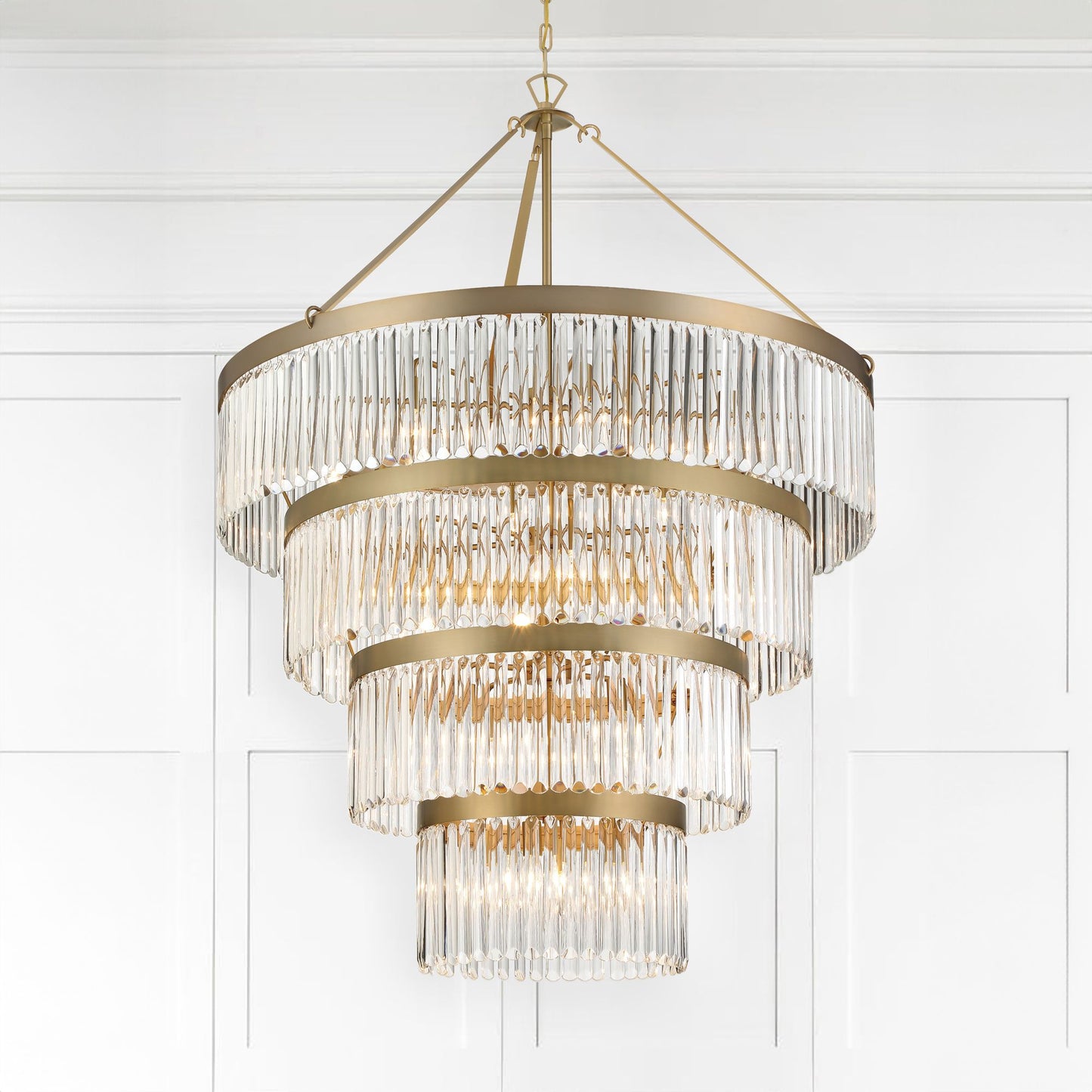 Crystorama Emory 40" Wide Modern Gold Crystal Chandelier
