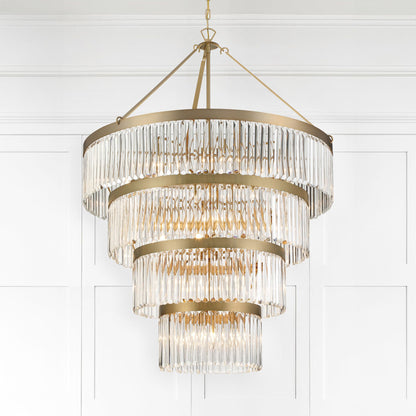 Crystorama Emory 40" Wide Modern Gold Crystal Chandelier