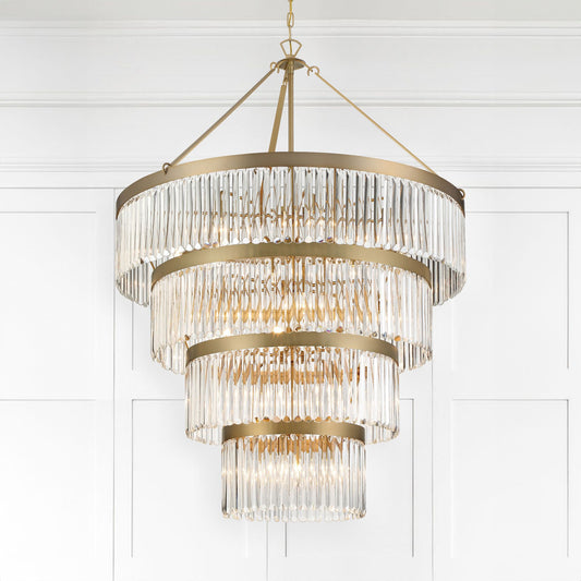Crystorama Emory 40" Wide Modern Gold Crystal Chandelier
