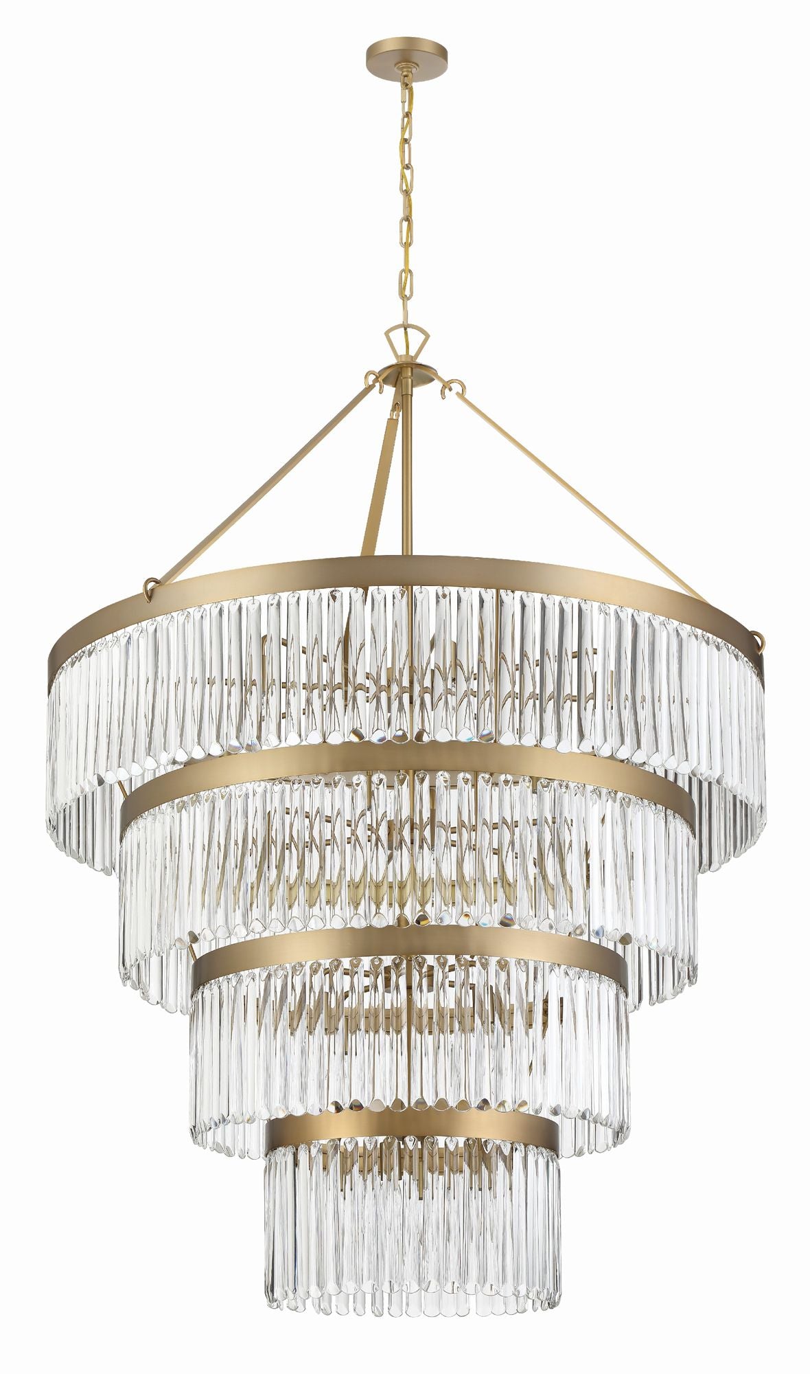 Crystorama Emory 40" Wide Modern Gold Crystal Chandelier