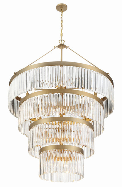 Crystorama Emory 40" Wide Modern Gold Crystal Chandelier