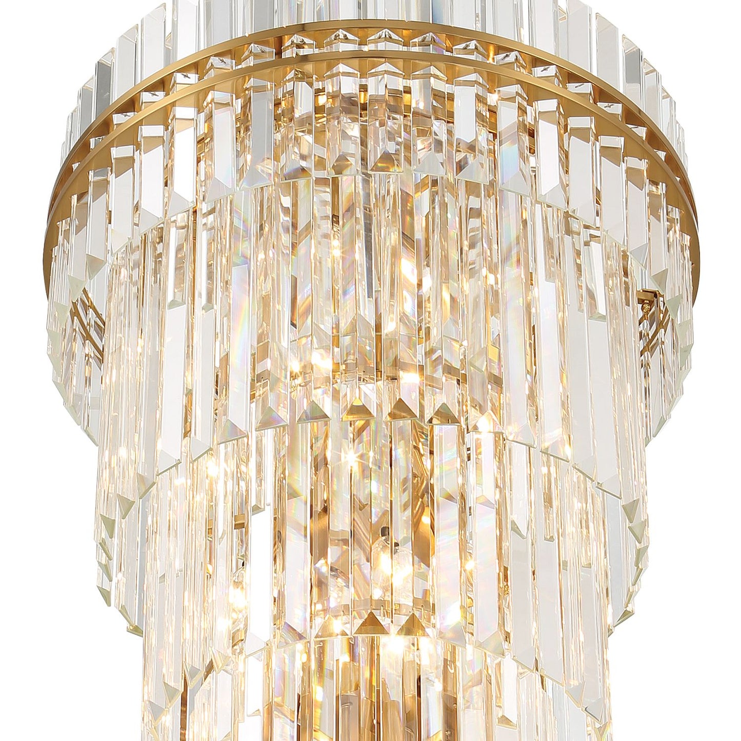 Crystorama Hayes 24" Wide Aged Brass Large Crystal Chandelier