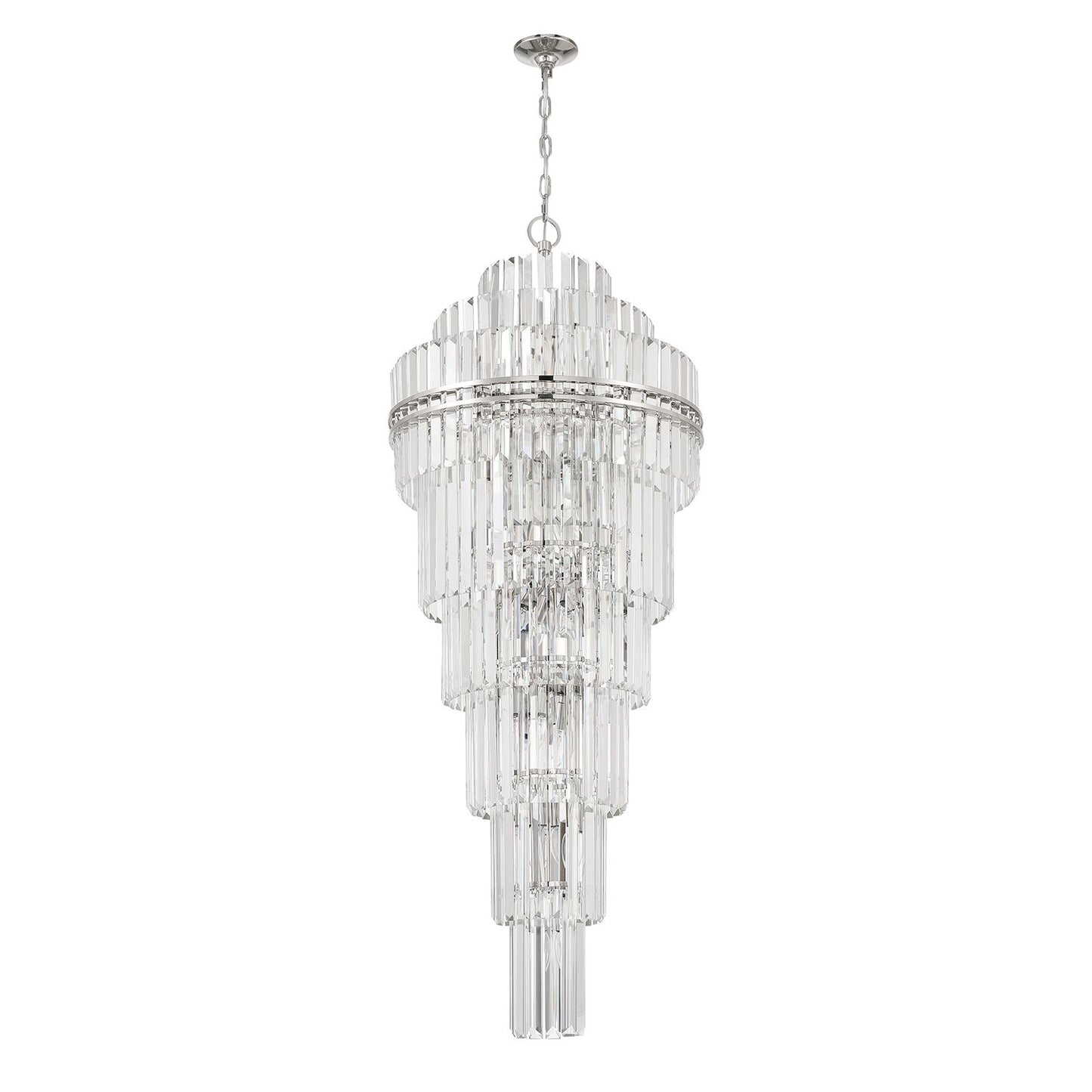 Crystorama Hayes 24" Wide Polished Nickel Large Crystal Chandelier