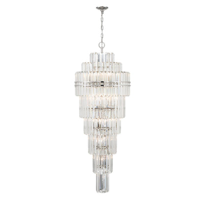 Crystorama Hayes 24" Wide Polished Nickel Large Crystal Chandelier
