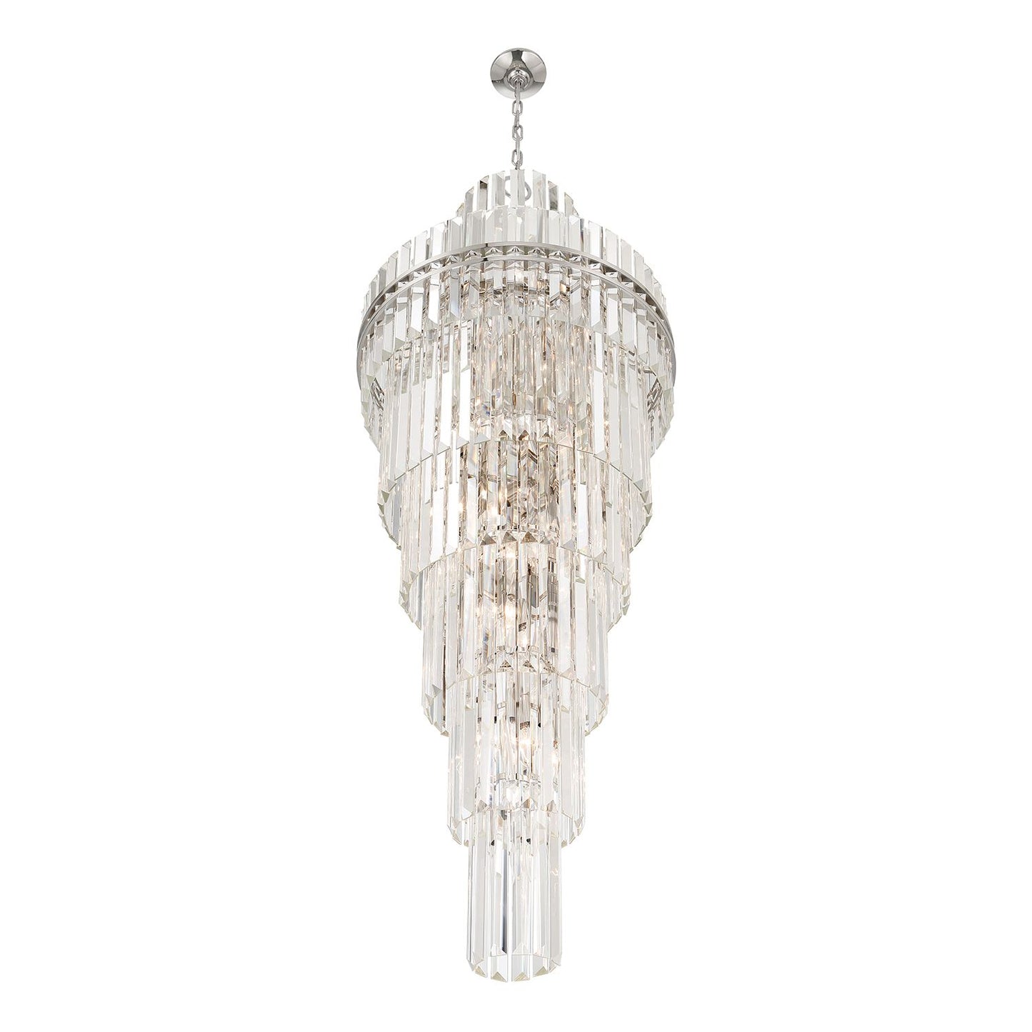 Crystorama Hayes 24" Wide Polished Nickel Large Crystal Chandelier