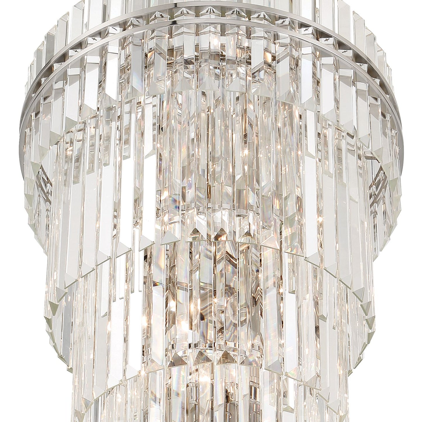 Crystorama Hayes 24" Wide Polished Nickel Large Crystal Chandelier
