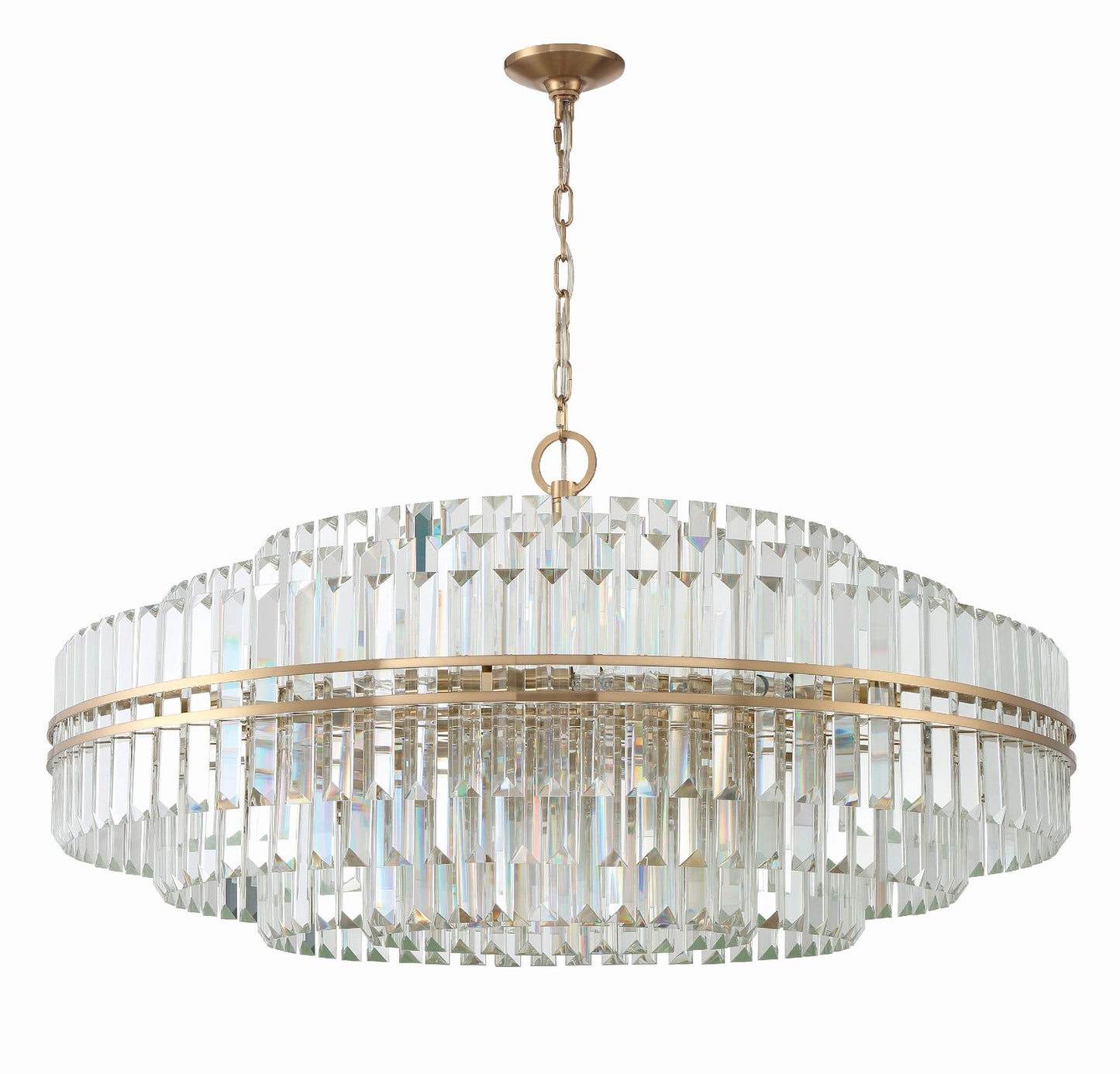 Crystorama Hayes 40 1/2" Wide Aged Brass 32-Light Chandelier