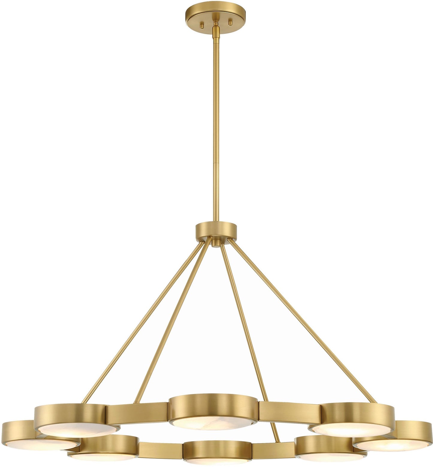 Crystorama Orson 8 Light Modern Gold Chandelier