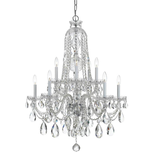 Crystorama Traditional Crystal 32"W Chrome 10-Light Crystal Chandelier