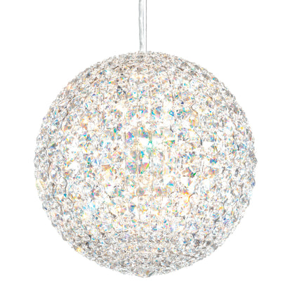 Da Vinci 12"W Polished Steel and Optic Crystal Mini Pendant