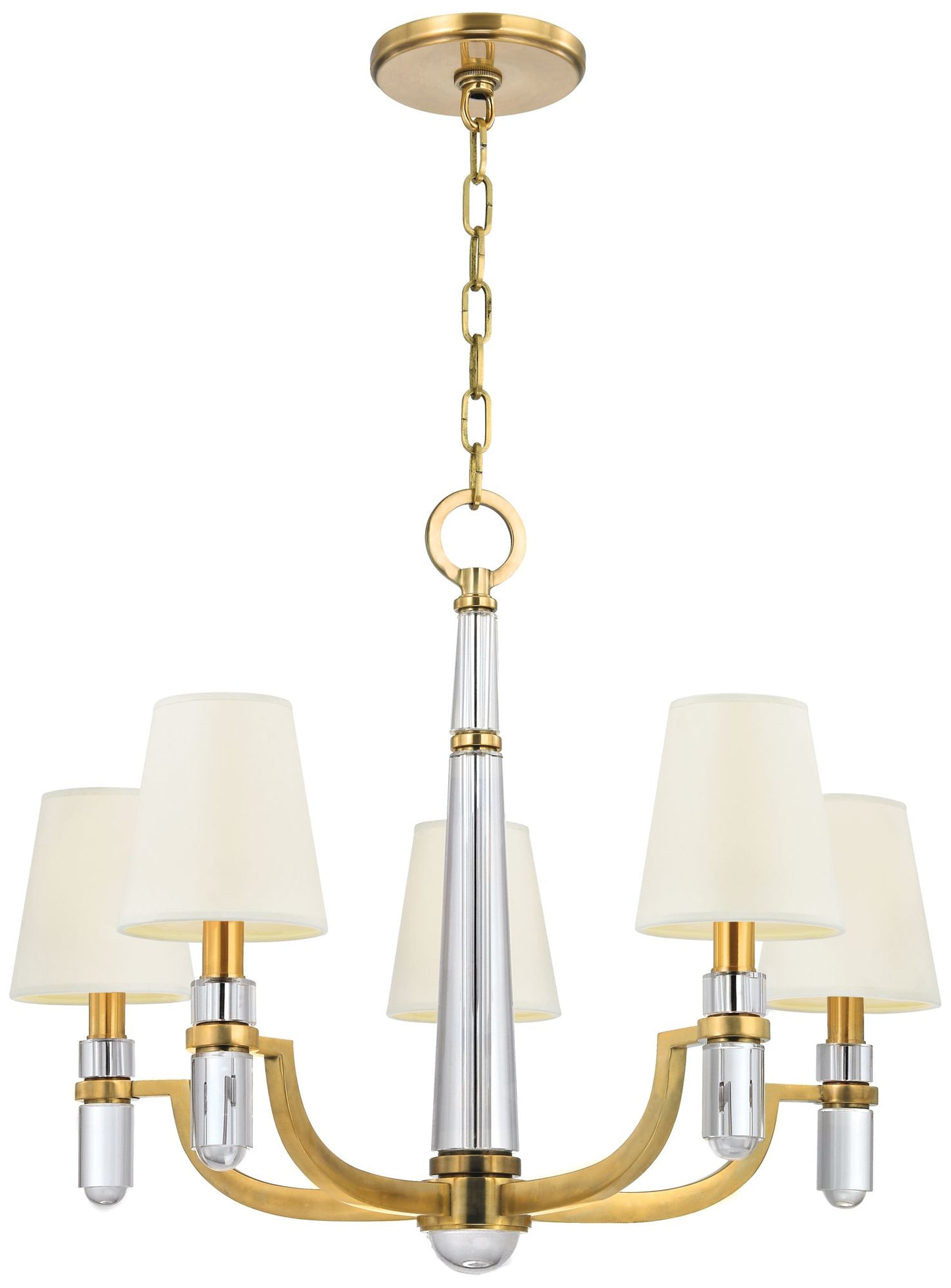 Dayton 5 Light Chandelier Aged Brass