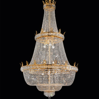 Deluxe Crystal Drop Empire Chandelier