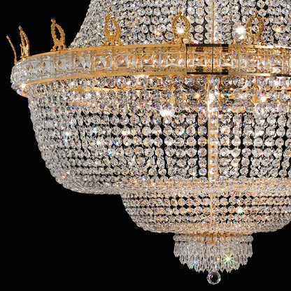 Deluxe Crystal Drop Empire Chandelier