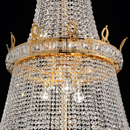 Deluxe Crystal Drop Empire Chandelier