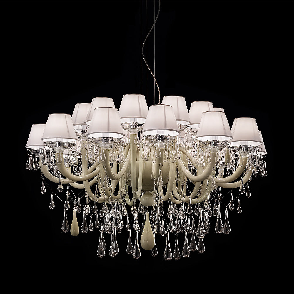 Deluxe Glass Teardrop Accent Chandelier