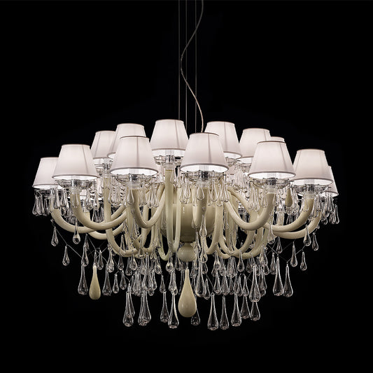 Deluxe Glass Teardrop Accent Chandelier