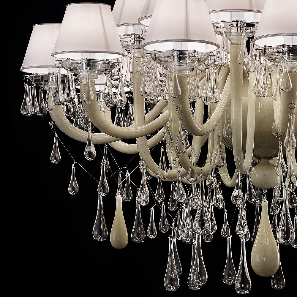 Deluxe Glass Teardrop Accent Chandelier