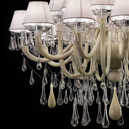 Deluxe Glass Teardrop Accent Chandelier