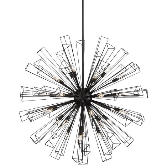 Dendelio 40" Wide Black 29-Light Sputnik Orb Chandelier