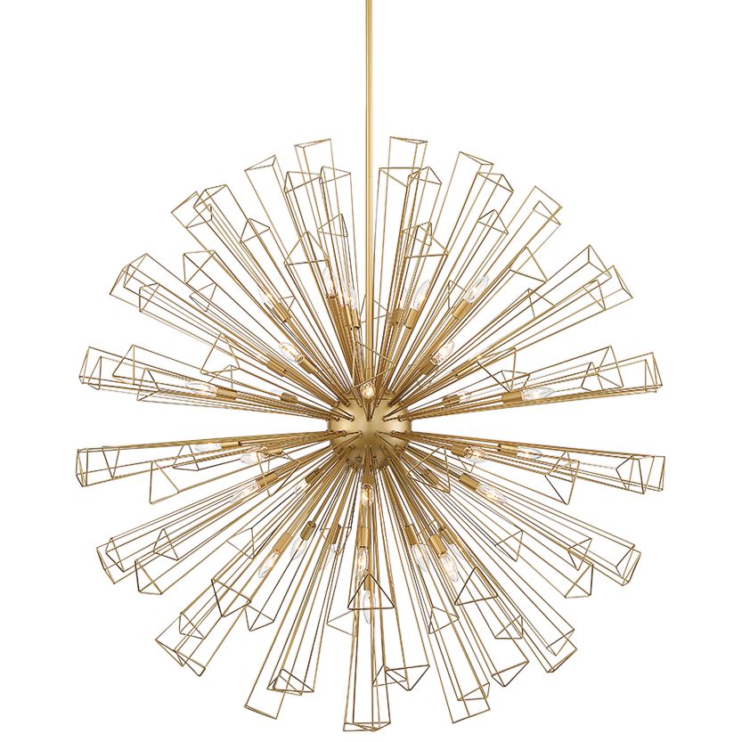 Dendelio 53 1/2" Wide Gold 35-Light Sputnik Chandelier