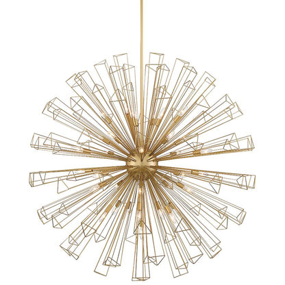 Dendelio 53 1/2" Wide Gold 35-Light Sputnik Chandelier