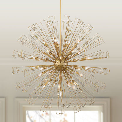 Dendelio 53 1/2" Wide Gold 35-Light Sputnik Chandelier