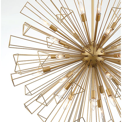 Dendelio 53 1/2" Wide Gold 35-Light Sputnik Chandelier