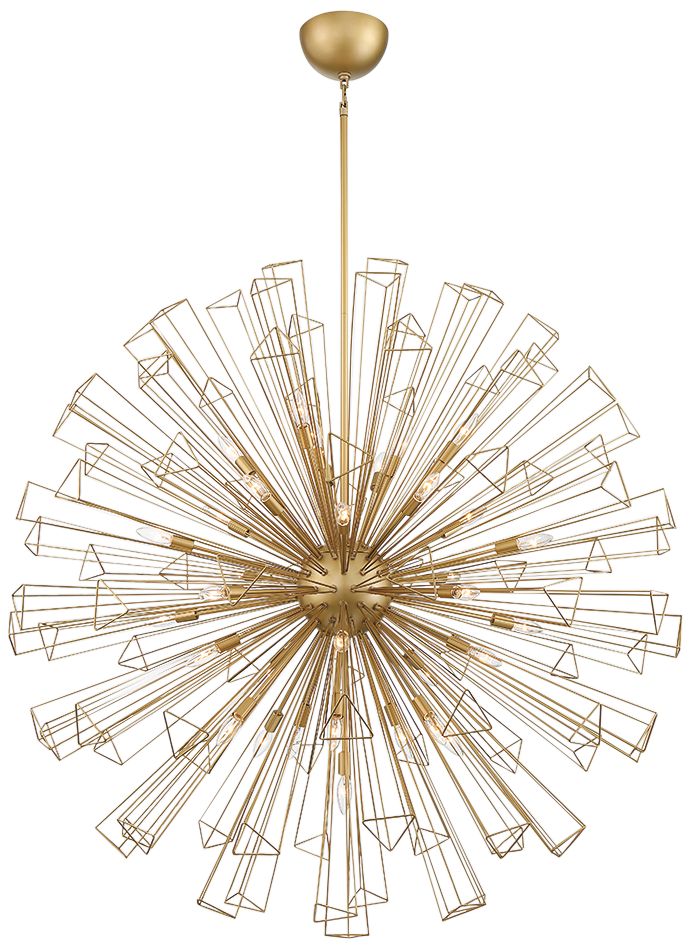 Dendelio 53 1/2" Wide Gold 35-Light Sputnik Chandelier